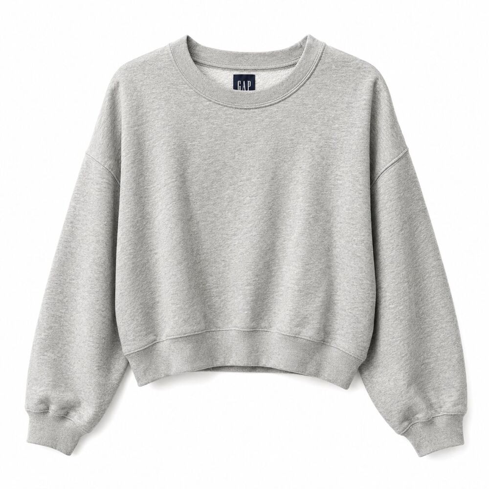 GAP Women's M Vintage Soft Crewneck Sweatshirt Gray Heather Relaxed Pullover